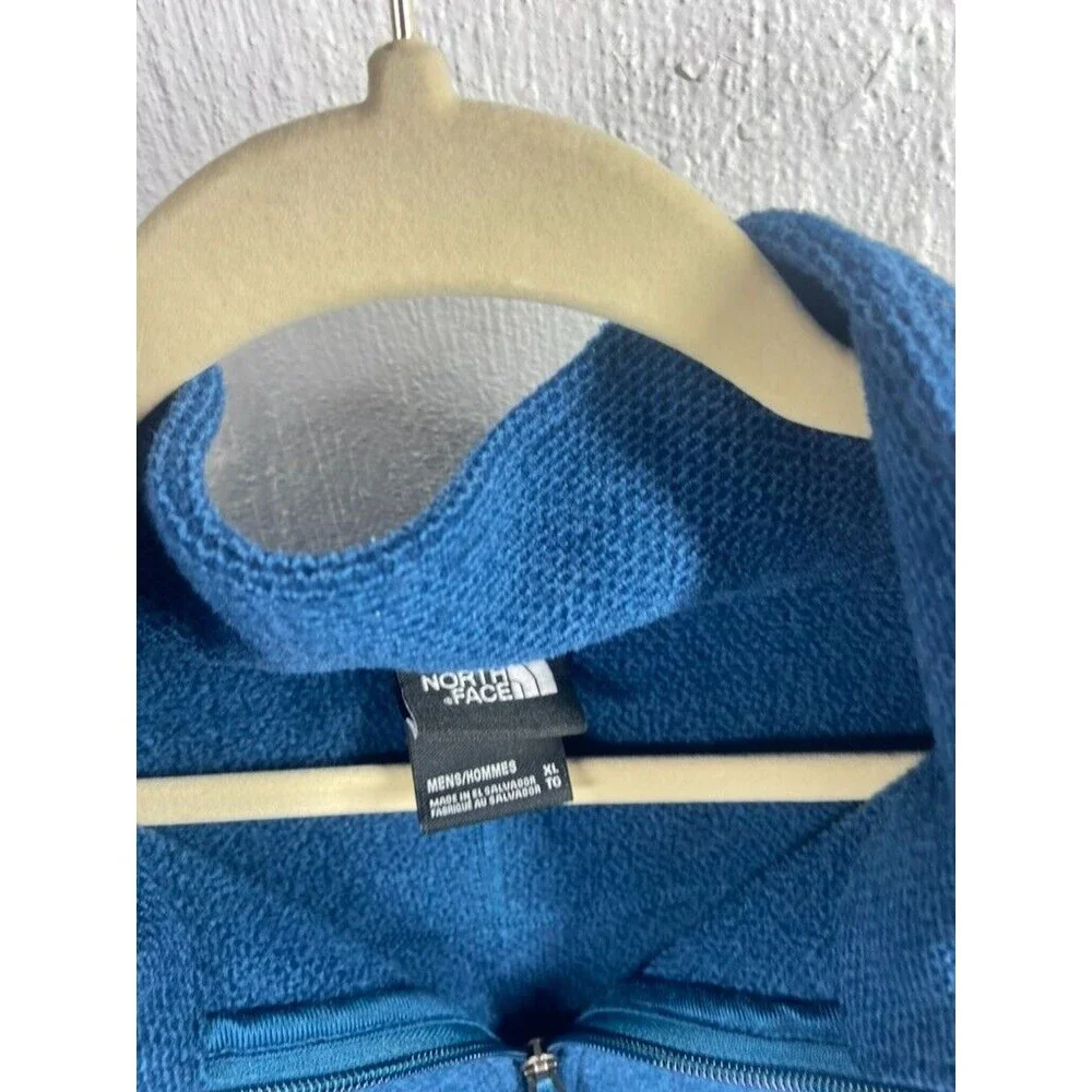 THE NORTH FACE MENS XLARGE BLUE 1/4 ZIP PULLOVER SWEATER